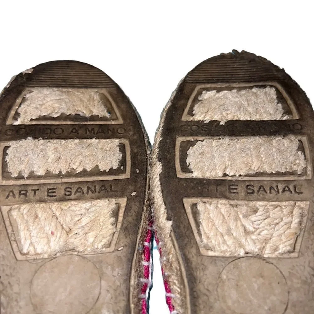Cosido A Mano Bright Pink Espadrille‎ flats EU size 35 / US size 5
